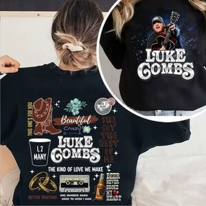 Lukee Comb 2023 Country Music 2 Sided Graphic T-Shirt Sweatshirt
